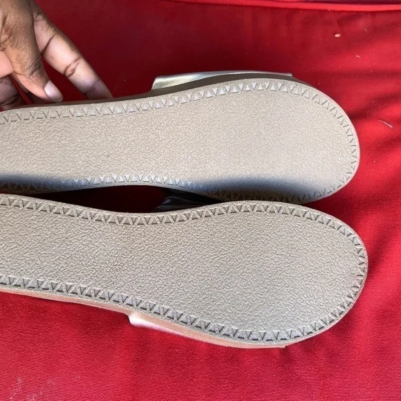 Brash Slide Wedge heel shoes Gold Color US 10 - Picture 3 of 10